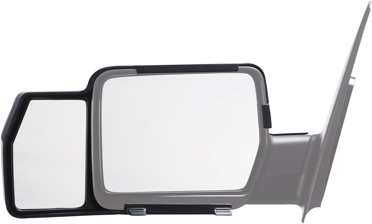 K SOURCE Snap & Zap 81800 Custom Fit Towing Mirror for 2004-2008 F150, Mark LT, Patented