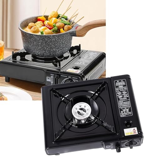 TONSYL Portable Camping Gas Stove Cooking Gas burner with Carrying Case for Outdoor Camping Hiking Trekking (Butane fuel tank is not included)