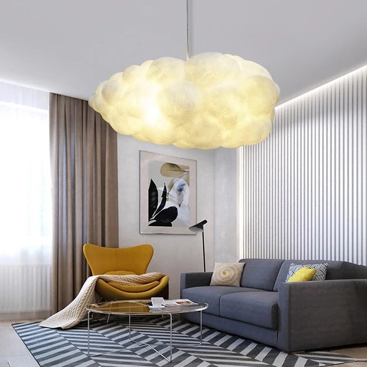 Suspension LED Nuage Blanc Luminaire Scandi Salon et Salle à Manger