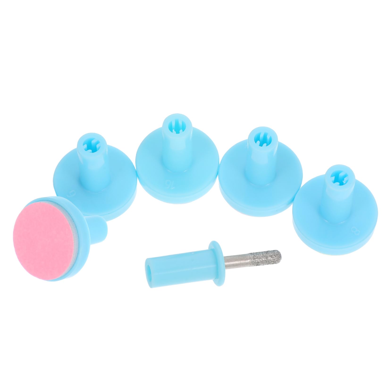 VINTORKY Electric Nail File Replacement Pads 6pcs Grinding Heads for Children Adults Nail Trimmer Kit Manicure Set