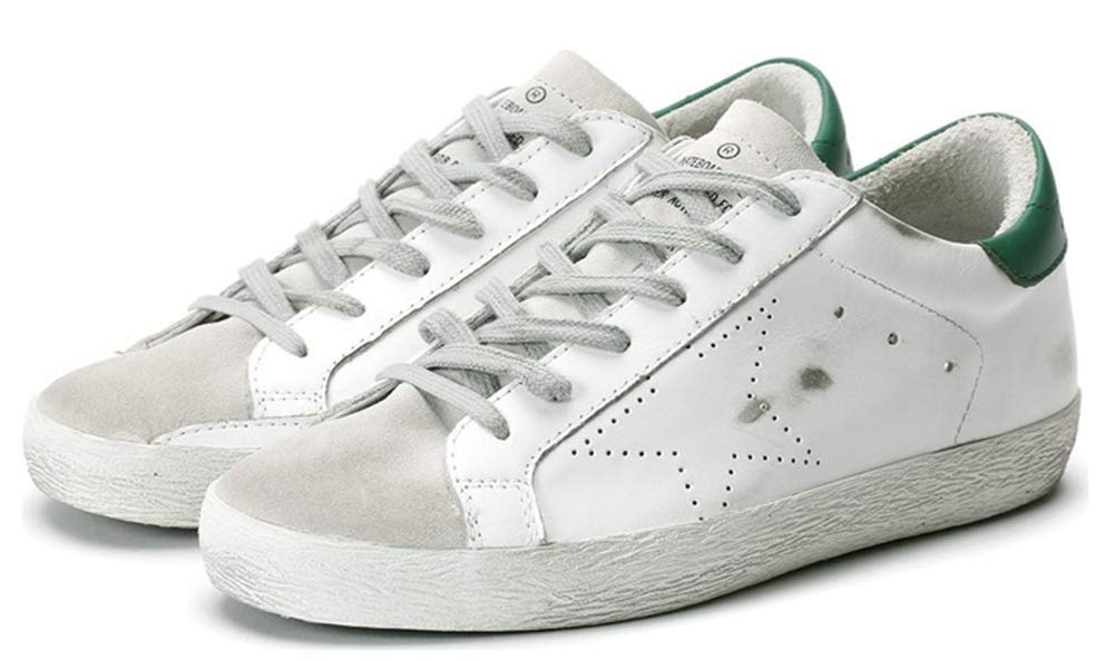 XRNSGolden Goose Men's Fashion Sneakers Lace Up Low Top Super Star Casual Walking Flat Shoes