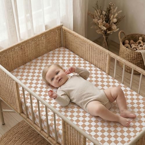 Image of Baby Bassinet Sheets 33x20 for Newton,Airclub,Maxi Cosi,Angelbliss,Dream on Me,Mika,Harppa,Amke,ezebaby Rectangle Bassinet Mattress - Retro Floral 3 Pack Girl