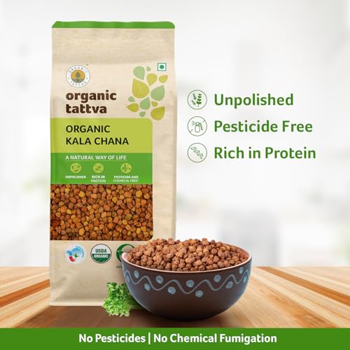 Image of Organic Tattva, Organic Kala (Black) Chana, 500g | Unpolished and Gluten Free