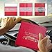 Ziciner Car Registration Insurance Holder, 2Pack Essential Auto PVC Card Document Glove Box Organizer with Velcro Closure, Universal Car Accessories for Men & Women (S-Gold/Red)