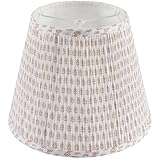 Lamp Shades For Table Lamps,Pleated Lamp Shade 8' Top x 13' Bottom x 10' Slant Height,Empire traditional Lampshade Replacement(Spider Fitter), Fabric Lampshades For Table Lamp (Brown Floral)