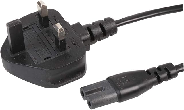 Pro Elec PEL00809 UK mains Plug to C7 Lead, Black, 1 m