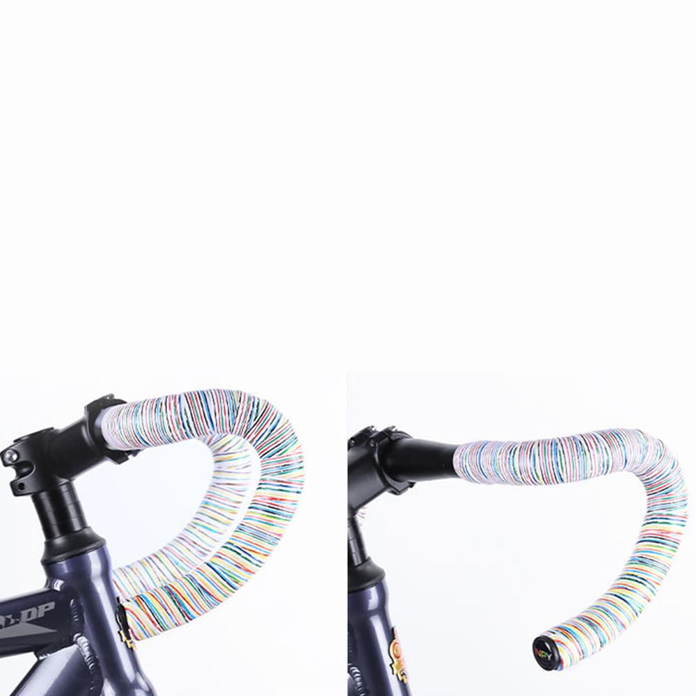 Amazon.co.jp: カラフルな自転車ハンドルバーテープ レインボーバイク