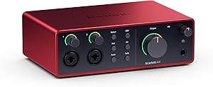 Focusrite Scarlett 4i4 4th Gen USB Audio Interface for Musicians, Songwriters, Guitarists and Content Creators – HiFi Stud…