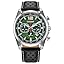 Black Leather Strap & Green Dial