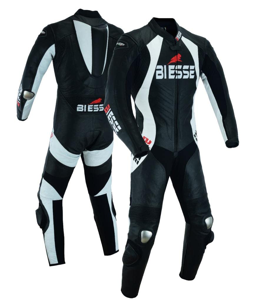 BI ESSE Mono de moto de piel para uso en pista con protecciones profesionale