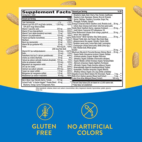 Nature’s Way Alive! Men’s Ultra Potency Complete Multivitamin, High Potency B-Vitamins, Energy Metabolism*, Food-Based Blends, 60 Tablets #TOP3