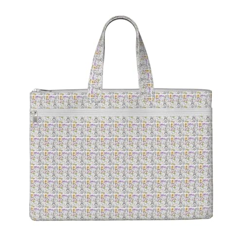 OAZCVBNN Bolsa de lona con impresión de la Torre Eiffel de París de Francia de gran capacidad para archivos, oficina, viajes, compras, organizador de almacenamiento