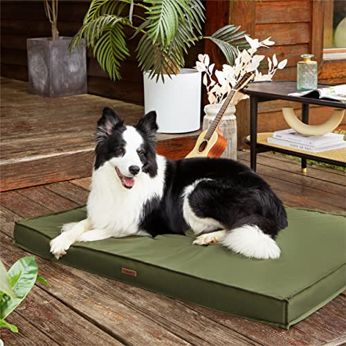 Lesure Outdoor Water-Resistant Dog Beds For Large Dogs - Dog Bed Washable With Oxford Fabric Surface, Large Orthopedic Foam Pet Bed With Removable And Durable Cover, Machine Washable #TOP5