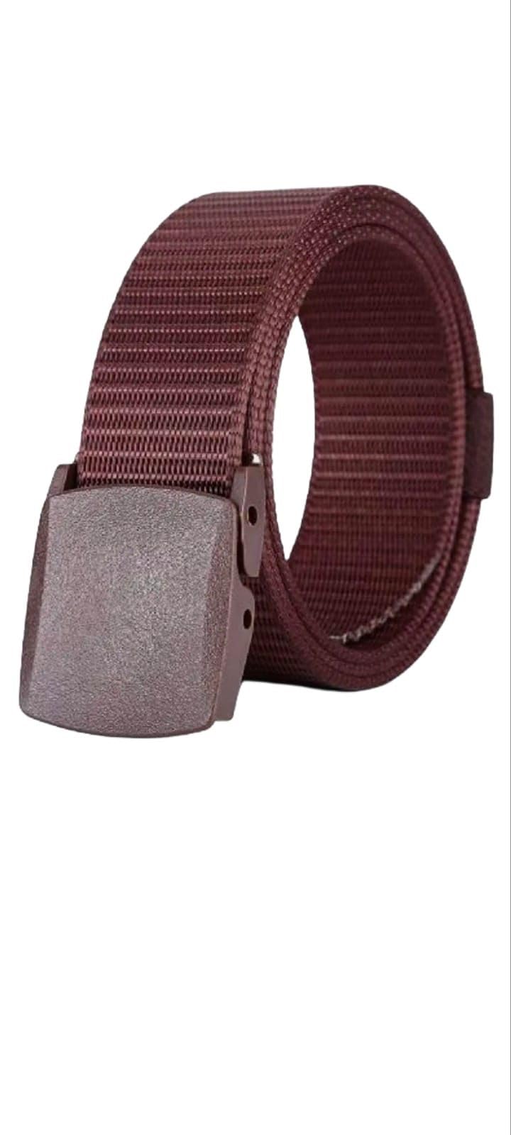 Nylon Fabric Belt for Men, Plastic Flap Buckle, No Hole Canvas Belt-image-44