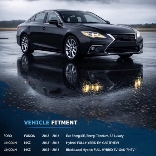 Image of Detroit Axle - Rear Brake Kit for 2013-2016 Lincoln MKZ Ford Fusion | Disc Brake Rotors Ceramic Brakes Pads 2014 2015 Replacement: 11.89 inch inch Rotor