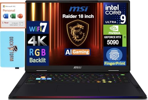 MSI Raider AI Q[~Om[gp\R 18C` 120Hz ~jLED 4KfBXvC (Intel Ultra 9-285HX, GeForce RTX 5090 24GB, 64GB DDR5, Win 11 Pro) MS 365