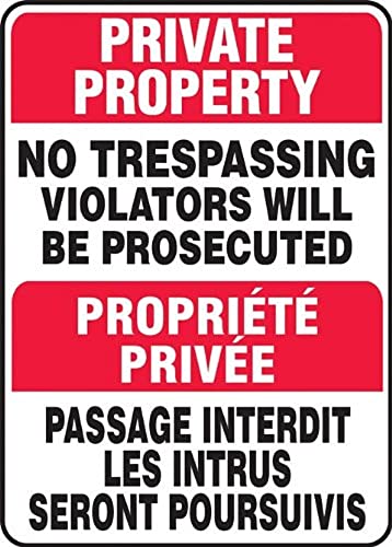 ACCUFORM Bilingual Private Property Safety (FBMATR510VS)