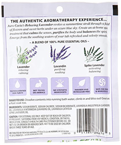Aura Cacia Aromatherapy Mineral Bath, Relaxing Lavender, 2.5 ounce packet (Pack of 3) - Image 5