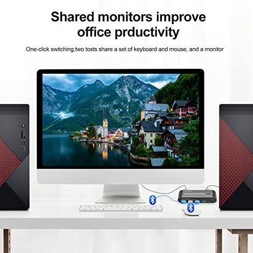 Kvm Switch Displayport 2 Port Dp1.4 Switch For 1 Monitors 2 Computers Monitor Selector Box 1440P 120Hz 144Hz 165Hz 175Hz 240Hz Dp2.1 Kvm Displayport Usb 3.0 Freesync G-Sync #TOP4