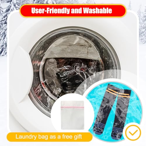 Elevtc Heated Socks Up To 8 Hours 5000Mah Rechargeable Electric Socks Washable Winter Foot Warmer Heated Socks For Men&Women For Outdoors Work Fishing Hunting Skiing Riding Camping thumb #5