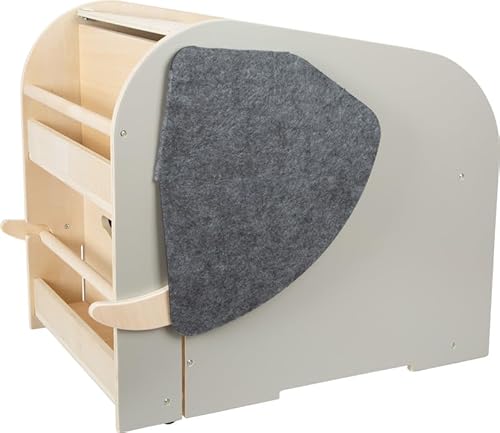Small Foot Spielzeugbox mit Sitz und Rollen Elefant „Wildlife“ aus Holz, Spielzeug-Aufbewahrung mit vielen Funktionen, 12423