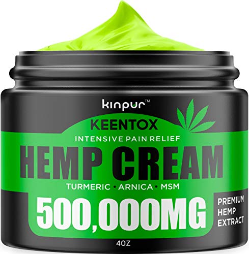 Hemp Pain Relief Cream - 500,000 - Relieves Muscle, Joint Pain, Lower Back