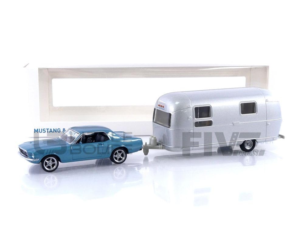Norev - for Mustang with Trailer Airstream - 1968-1/43, Blue Metallic