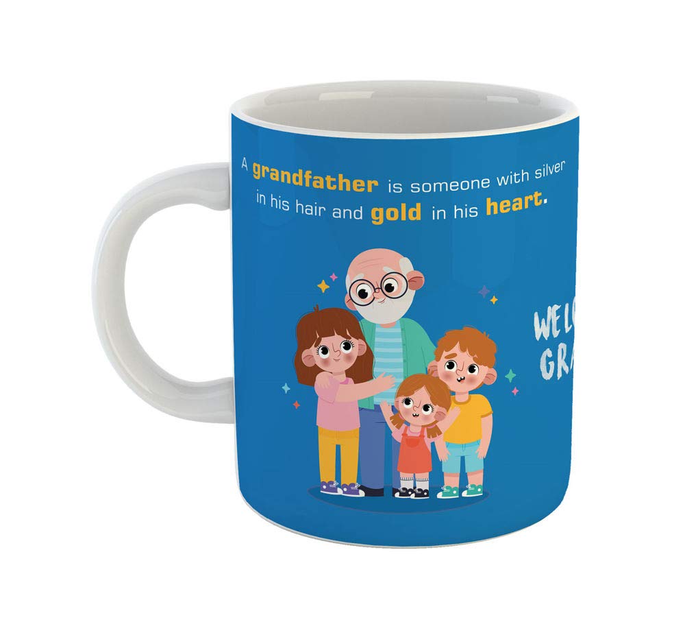 ARTBUG™ We Love Grandpa Ceramic Coffee Mug Best Gift for Grandfather Birthday Grand Parents Day