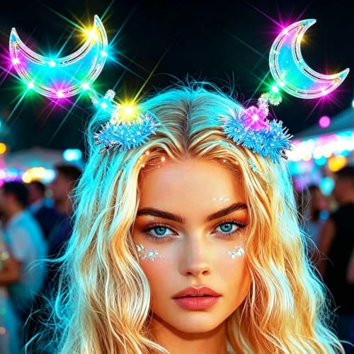 JONKY Pinzas de Pelo Luna LED Accesorios para Mujer miniatura 1