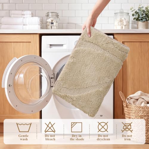 SHACOS Badteppich 50 x 80 cm, saugfähige Badematte aus weicher Mikrofaser – Ansicht 5