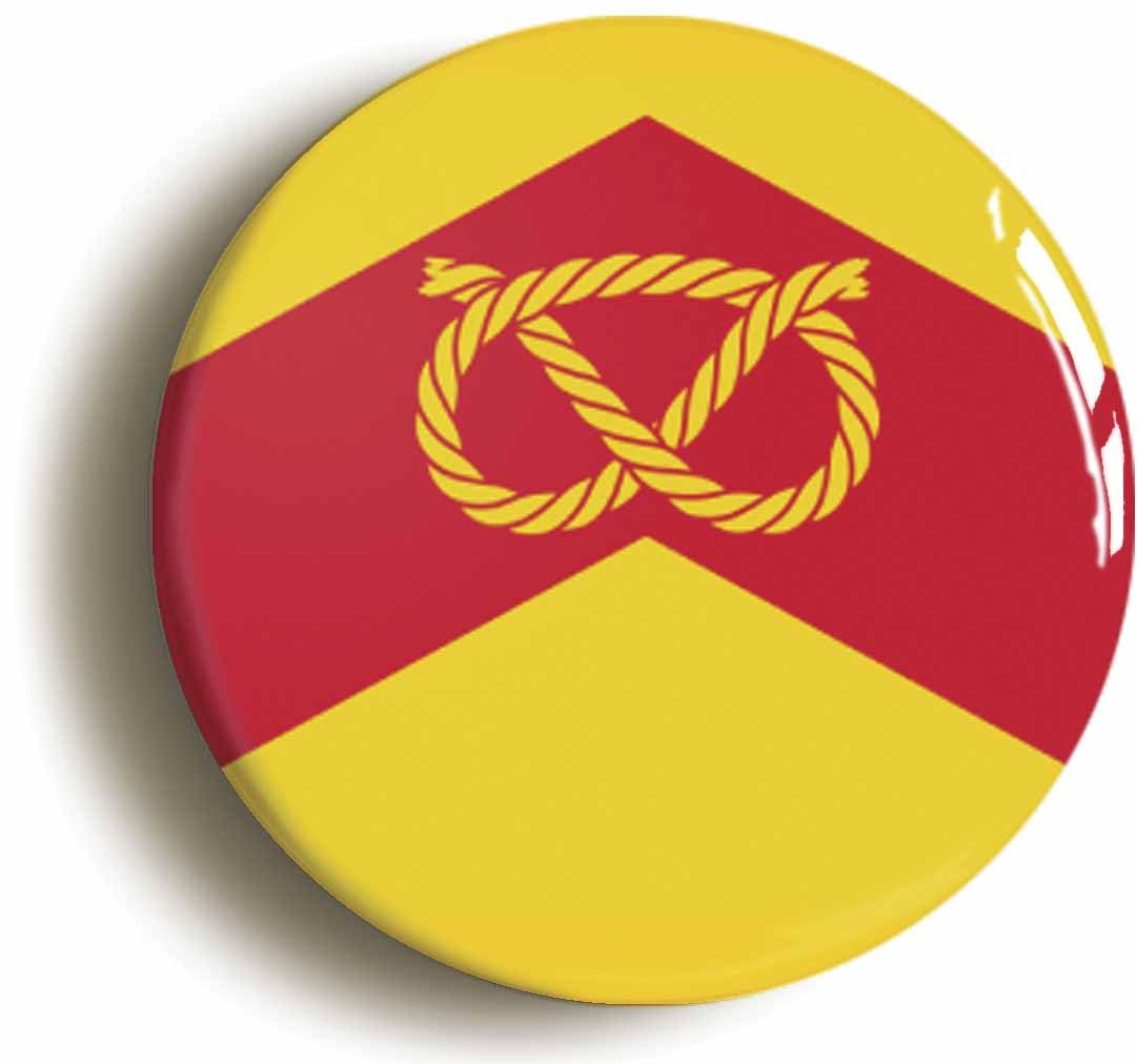 Staffordshire County Flag Fridge Magnet (Circular 2inch / 50mm Diameter)