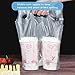 Akamino 100PCS Plastic Handle Drink Carriers, Professional Clear Drink Packaging Bags - Hold 2 Cups, Portable Hanging Cup Carrier For Delivery Take Out Beverage Coffer Milk Juice Water(L12’’X W11’’)
