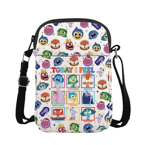 ENSIANTH Cartoon Emotions Inspired Gift Joy Sadness Fear Emotion Team Gift All The Feelings Characters Crossbody Bag (feel CB)