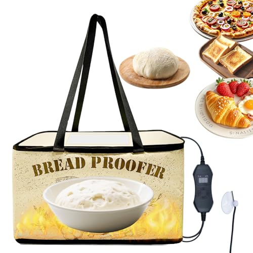 Dough Proofing Box, Portable Dough Proofing with NTC Sensor Temperature and Timer Controller,Auto Shutdown Timer, Foldable Zippered Bread Proofing basket, Yogurt and Rice Wine Fermentation Box.