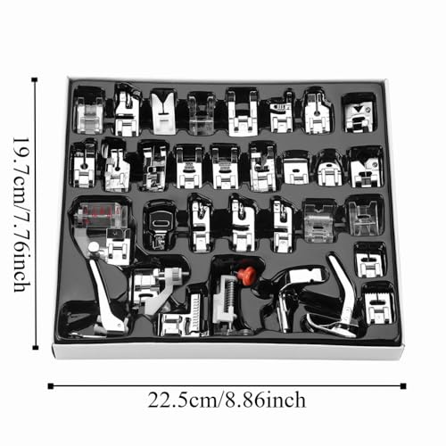 Set 32 Piezas Pies Prensatelas Metalicos para Maquina de Coser miniatura 2