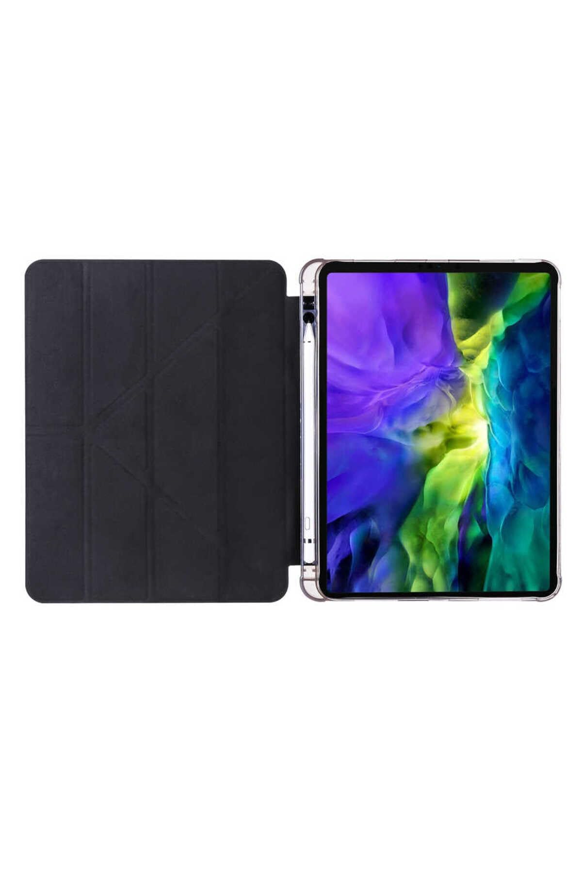 CONSTRAIN - Huawei Honor Pad X9 11.5 Inç ile Uyumlu Kalem Bölmeli Standlı Kılıf Nano Ekran Koruyucu Kalem - Siyah