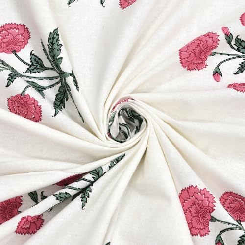 Image of BLOCKS OF INDIA 200TC Diwan Set Cotton 8 Piece | Deewan Printed Bedsheet Sets for Living Room Hall (Set of 8 Piece, 1-Bed Sheet | 2-Bolster Cover | 5-Cushion Cover (Color 47)