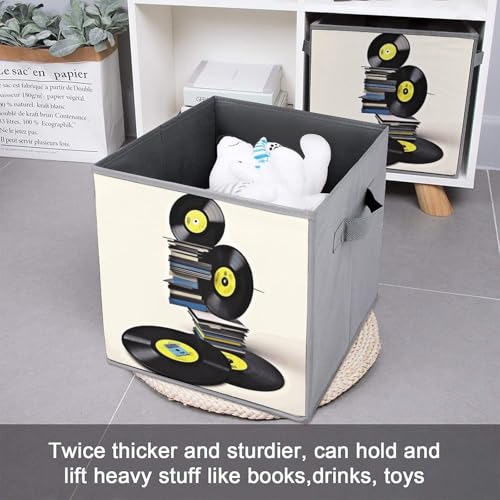 Bacs de rangement pliables et cubes de stockage pour disques vinyles - 7