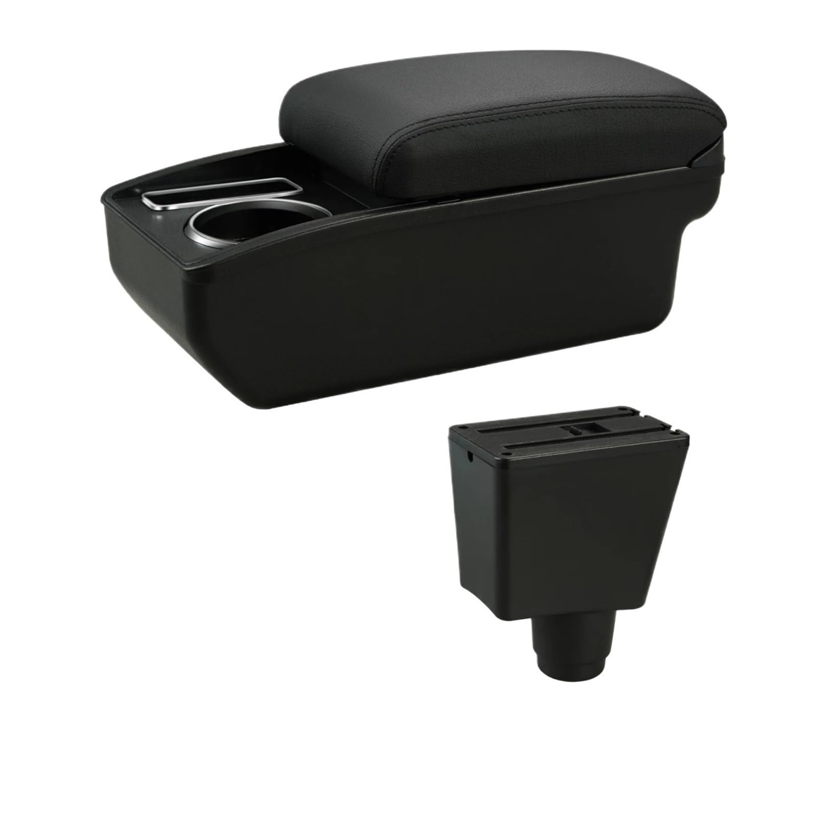 Umdjju A2 Black Line No Usb For Logan For Sandero 2 2003-2007 Car Armrest Box Storage Interior Retrofit Accessories Car Centre Console Armrest Box(A2 Black Line No Usb)