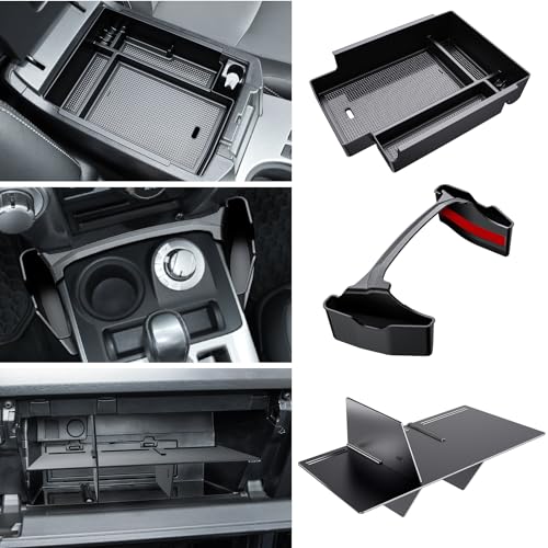 DIAMOOKY 3PCS Center Console Organizer Compatible with Toyota 4Runner 2024 2023 2022 2021 2020 2019-2010 Glove Box Organizer Gear Shift Tray Armrest Storage Box 5th Gen 4 Runner Accessories by DIAMOOKY - Used condition - US$31.67