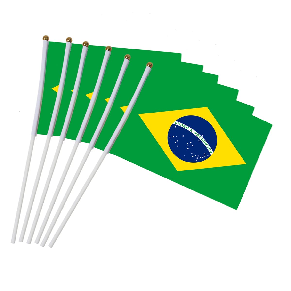 Brazil Mini flag,24pcs Brazil Small Hand Waving flags,Handheld