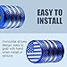 Tire Valve Stem Cap Cover - (12 Pack) Tire Air Cap Metal with Plastic Liner Corrosion Resistant Leak-Proof American Flag for Car Truck Motorcycle Bike Blue