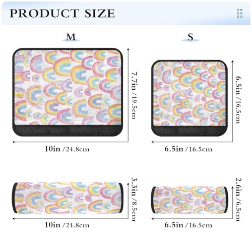 Image of 2 Pack Gradient Cute Rainbows Seatbelt Covers Seat Belt Cover Pad for Adults Boys Girls Car Seat Strap Covers Pads Cushion Universal Shoulder Strap Pad Protector for Backpack Camera Bag 6.5 Inch
