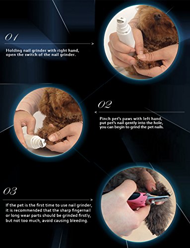 Festnight Pet prego moedor elétrico Nails Grooming ferramenta Pet Lima das Unhas Suave patas Moagem