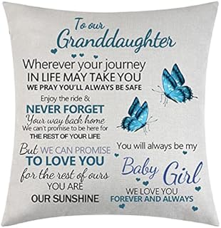 Granddaughter Gifts Form Grandma Grandpa Graduation Present Inspirational Gift Birthday For Granddaughter To My Granddaughter Pillowcase Cushion Covers 18" x 18" (To our granddaughter)