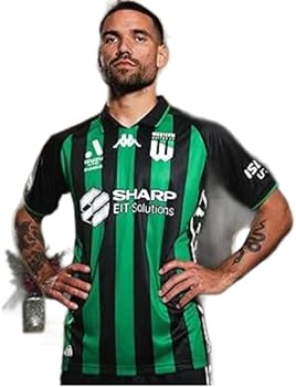 Kappa Western United Football Jersey, Green and Black Striped