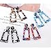 Black and White Earrings Geometric Resin Hoop Stud Earrings Square Acrylic Dangle Earrings for Women Fashion Acetate Plate Ear Jewelry(Black)