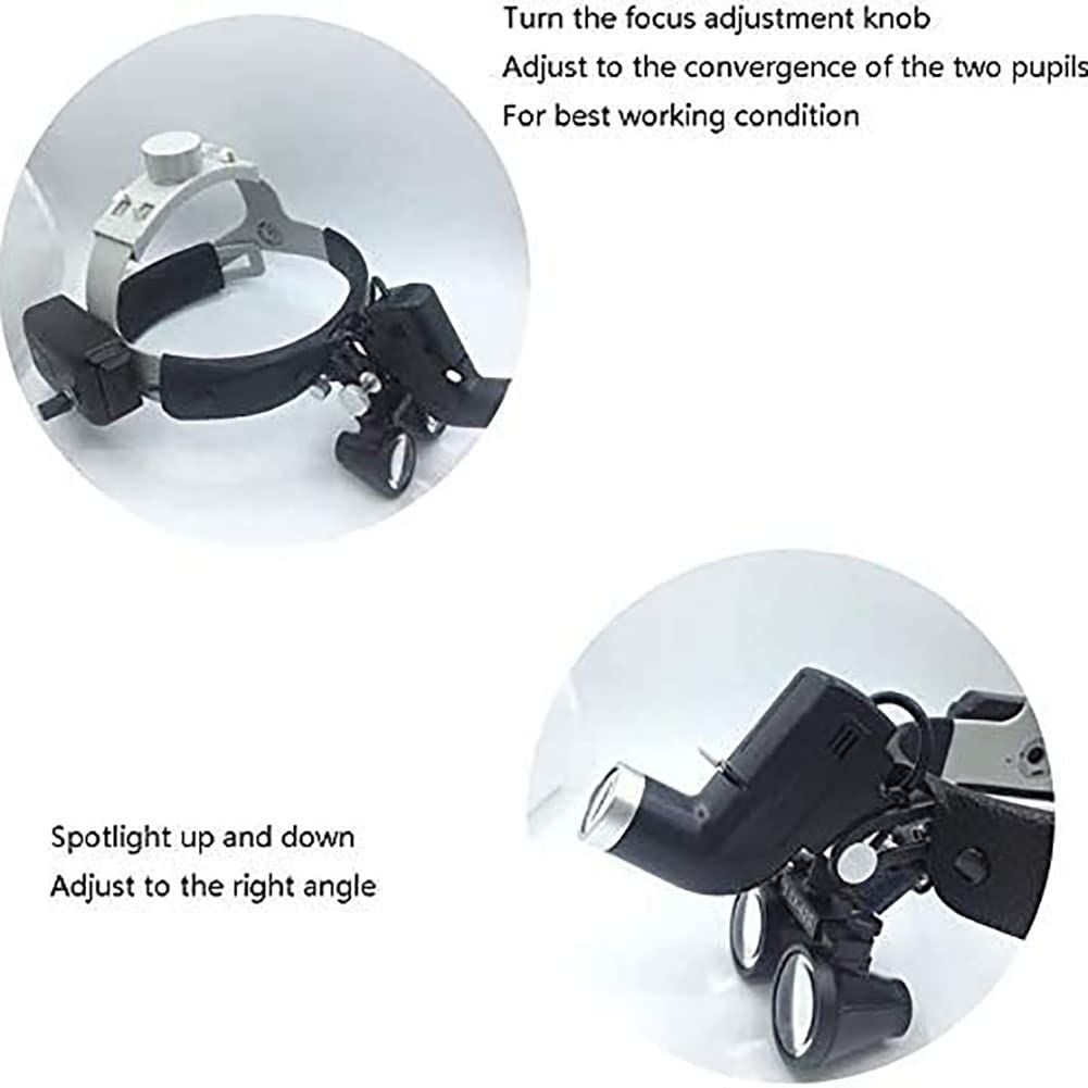 Lupa lornetki lupy biżuteria lupa okulary miniaturowe powiększające 3,5-krotny lupa zestaw słuchawkowy bez użycia rąk biżuteria pętla lupa oko lupa led lupa czytanie zegarek naprawa