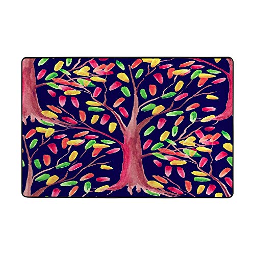 Grand tapis de sol antidérapant de salon lavable intérieur doux