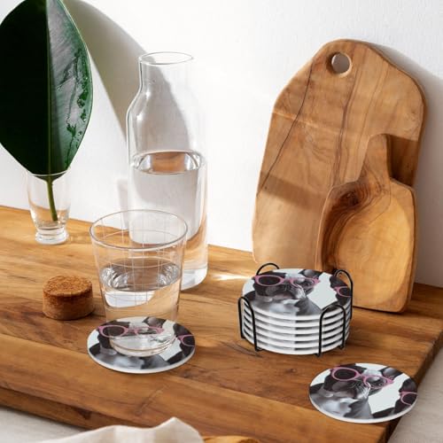 Dessous de verre absorbant en céramique pour table basse sans tache - 7